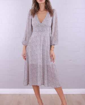 Penny Printed V Neck Dress