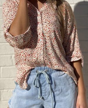 Freckles Slouch Collared Shirt