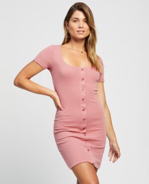 Fitted Ribbed Mini Dress
